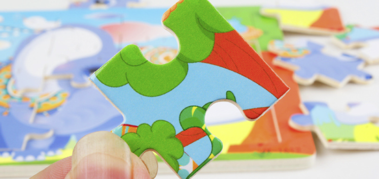 16-Piece Wooden Puzzles for Children Ages 3-6 (3 Pk.)