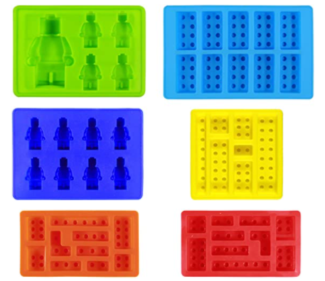 Building Bricks and Robot Food-Grade Silicone Molds (Pack of 6)