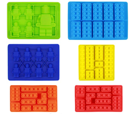 Building Bricks and Robot Food-Grade Silicone Molds (Pack of 6)