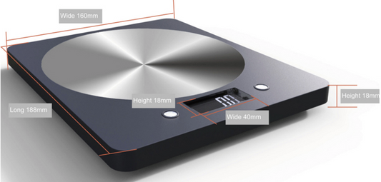 Black Digital Battery Operated Kitchen Scale (11 Lb Capacity)