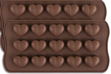 Heart-shaped Food-Grade Silicone Molds (Set of 2)