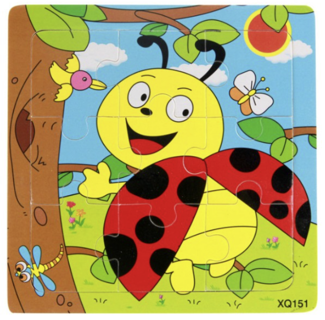 9-Piece Wooden Puzzles for Children Ages 2-5 (4 Pk.)