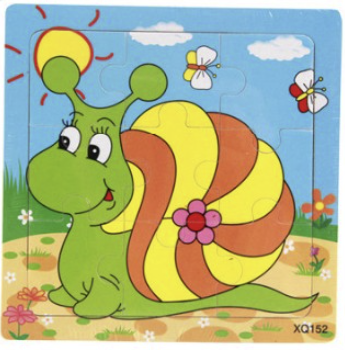 9-Piece Wooden Puzzles for Children Ages 2-5 (4 Pk.)