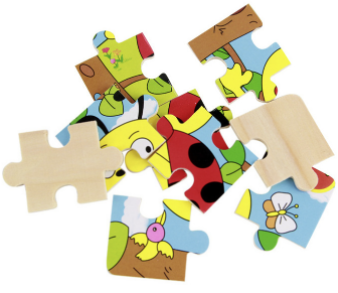 9-Piece Wooden Puzzles for Children Ages 2-5 (4 Pk.)